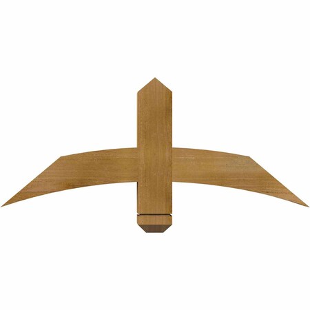 Ekena Millwork Bellingham Rough Sawn Timber Gable Bracket, Western Red Cedar, 36"W x 15"H x 4"D x 4"F, 10/12 Pitch GBW036X15X0404BEL00RWR